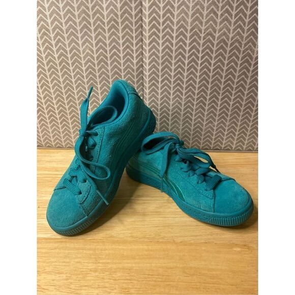 Puma Badge Suede Jr Sneaker teal - Picture 1 of 8